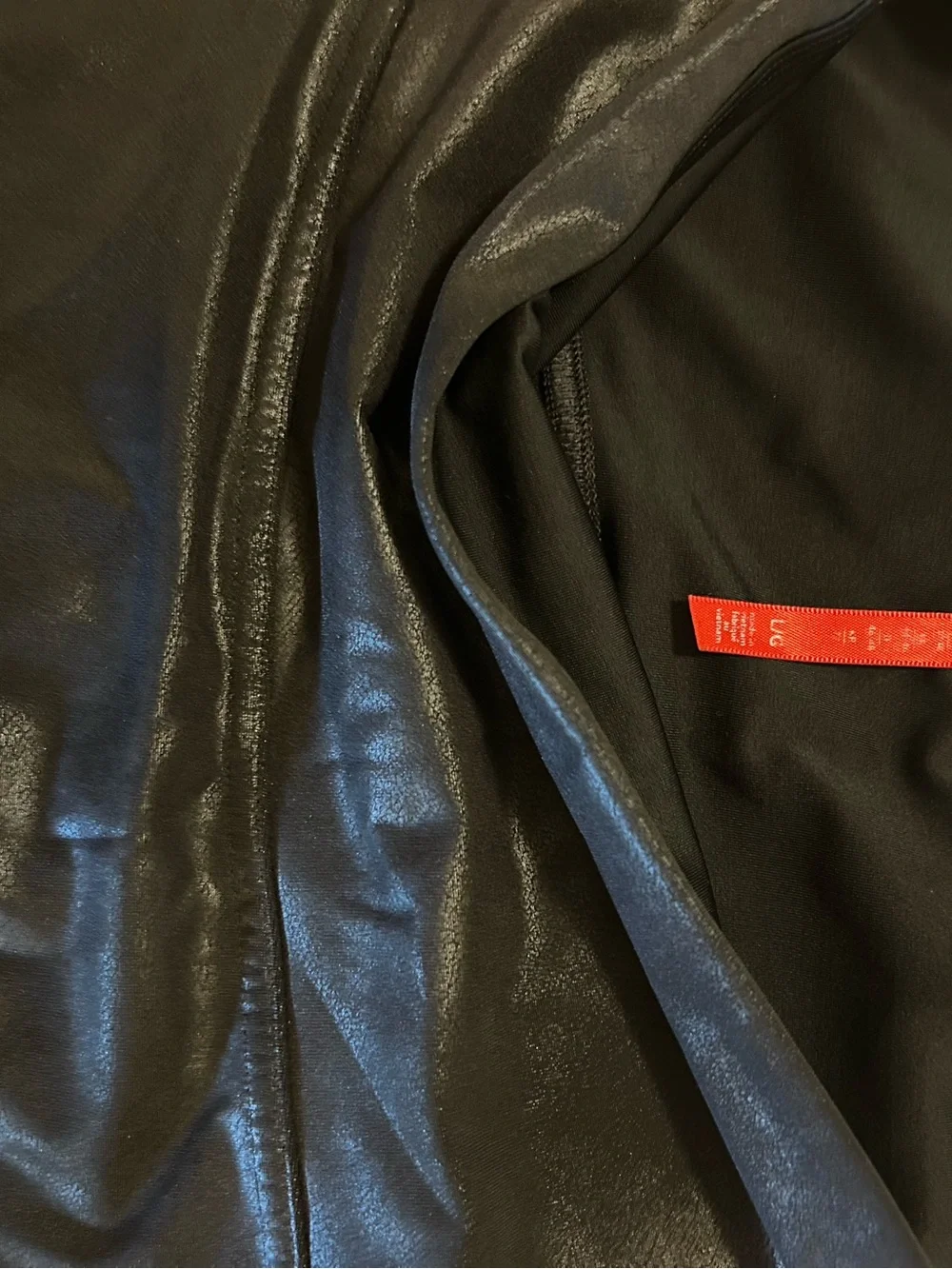 Spanx Black Faux-Leather Leggings Size L